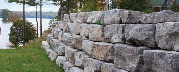 armour stone retaining walls